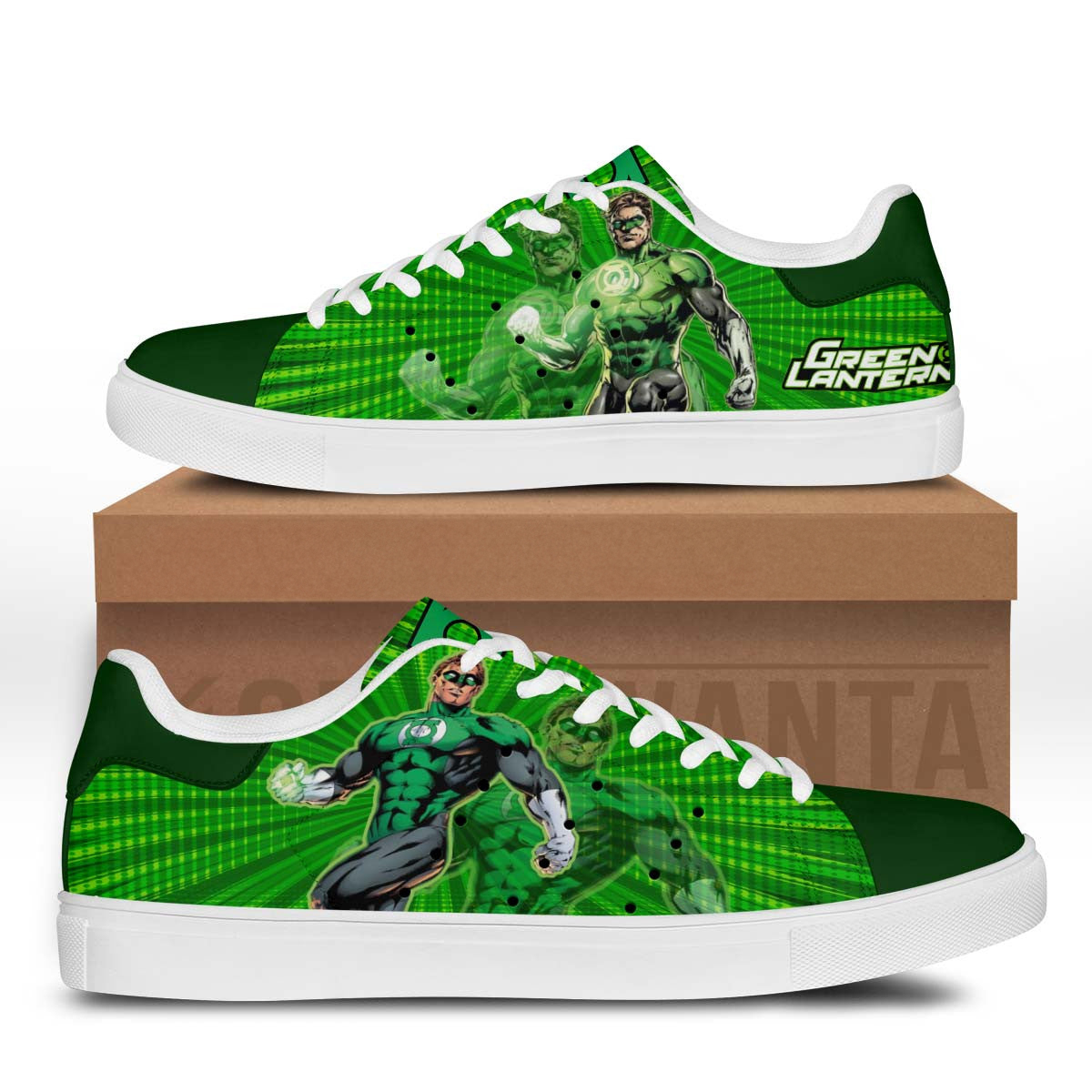 Green Lanturn Stan Shoes Custom Super Heroes Shoes