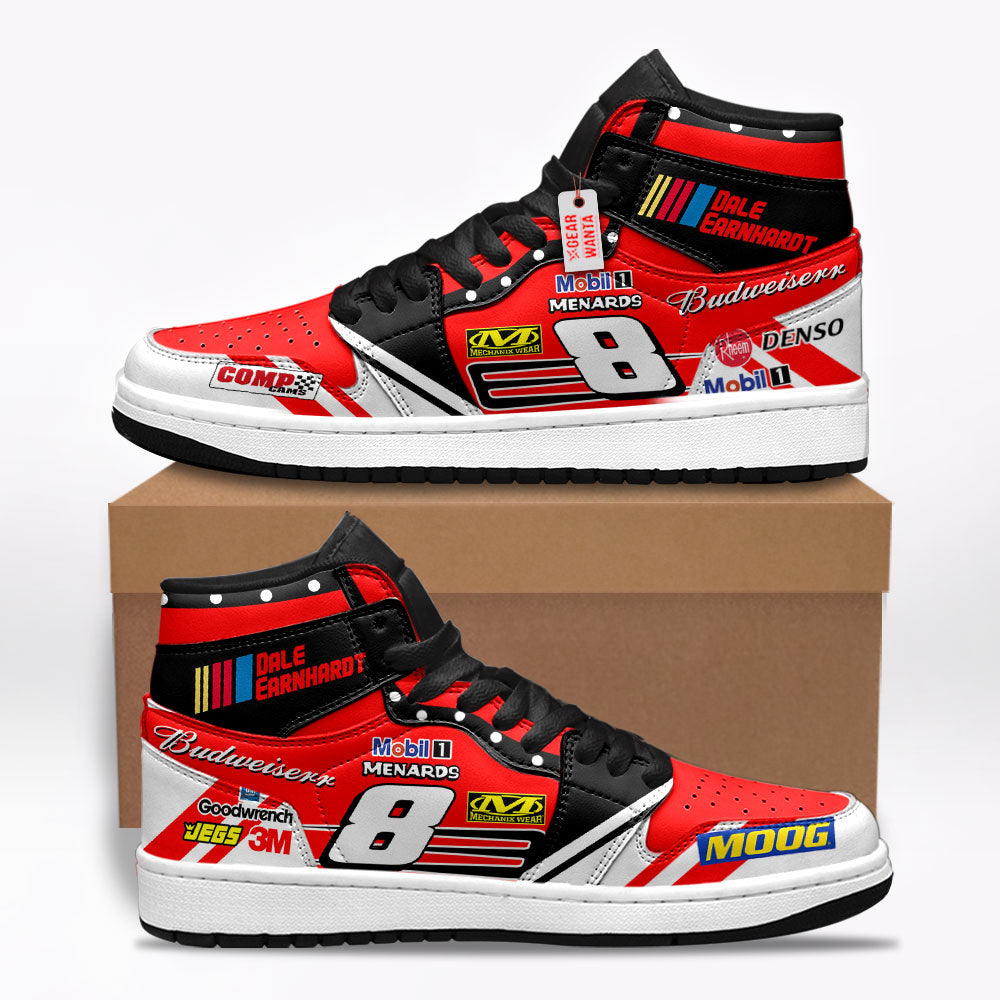 Dale Earnhardt Shoes Custom Born on Date #8 Cars Race Sneakers