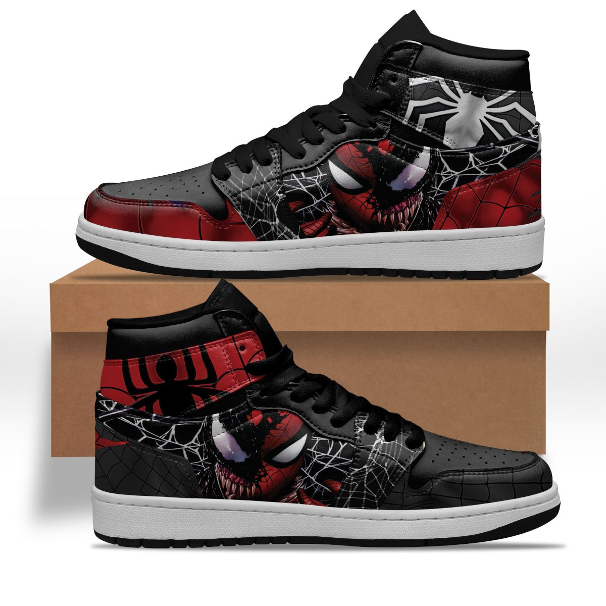 Anti Hero Venom Spiderman Shoes Custom