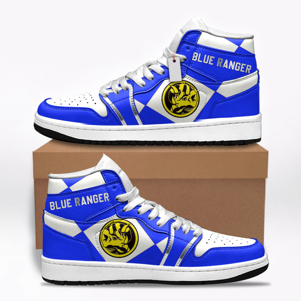 Blue Ranger Mighty Morphin Power Rangers Shoes Custom Sneakers