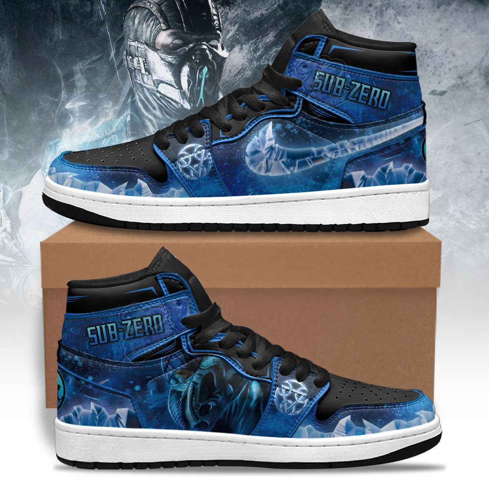 Mortal Kombat Sneakers Sub-zero Ice Style Shoes Custom For Fans