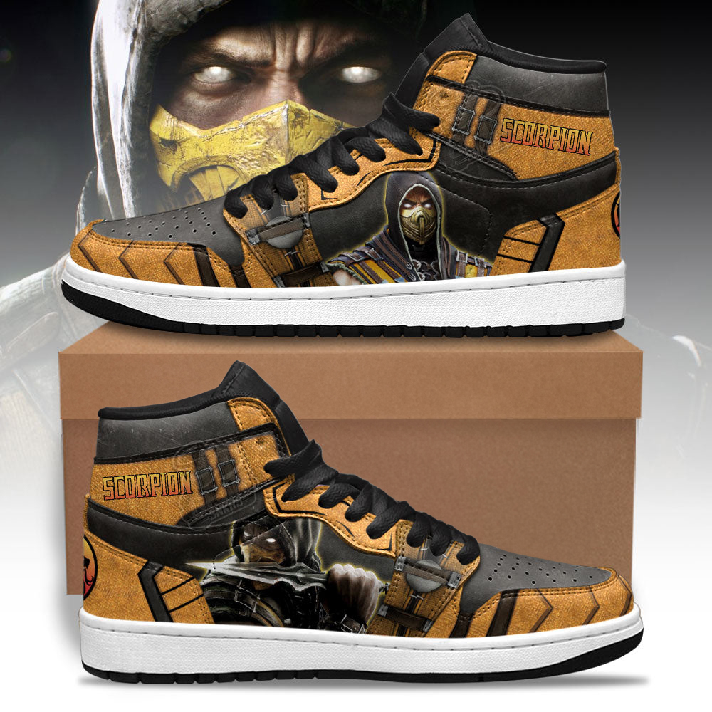 Mortal Kombat Sneakers Scorpion Shoes Custom For Fans