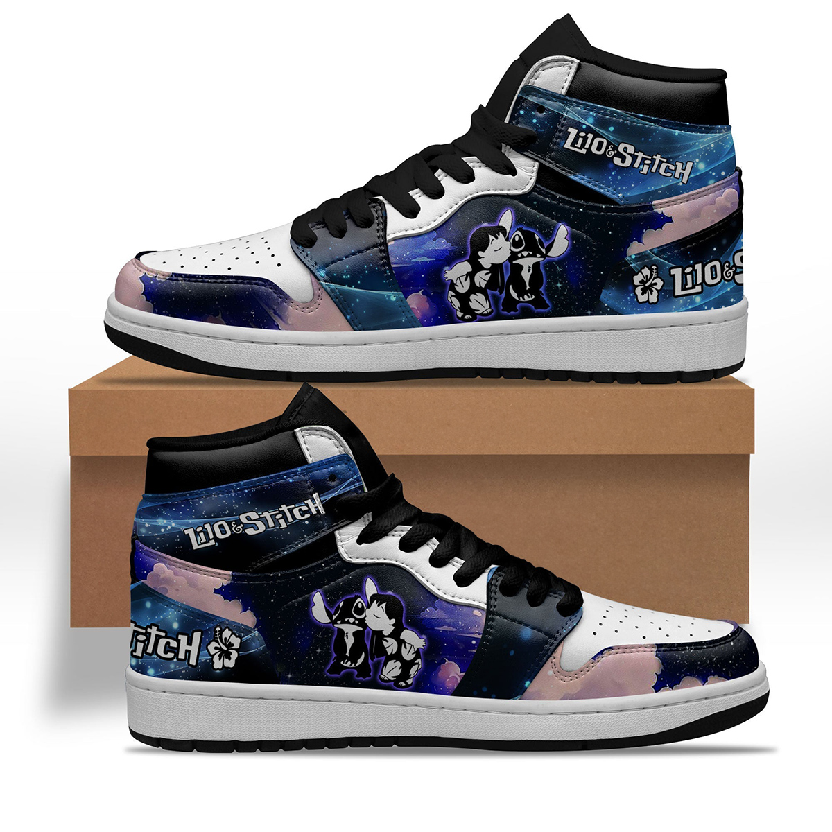 Lilo and Stitch Silhouette Shoes Custom For Fans Sneakers