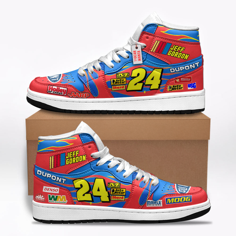 Jeff Gordon Dupont Shoes Custom #24 Cars Race Sneakers