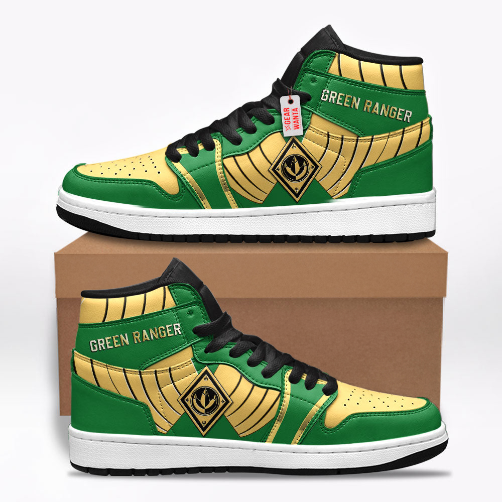 Green Ranger Mighty Morphin Power Rangers Shoes Custom Sneakers