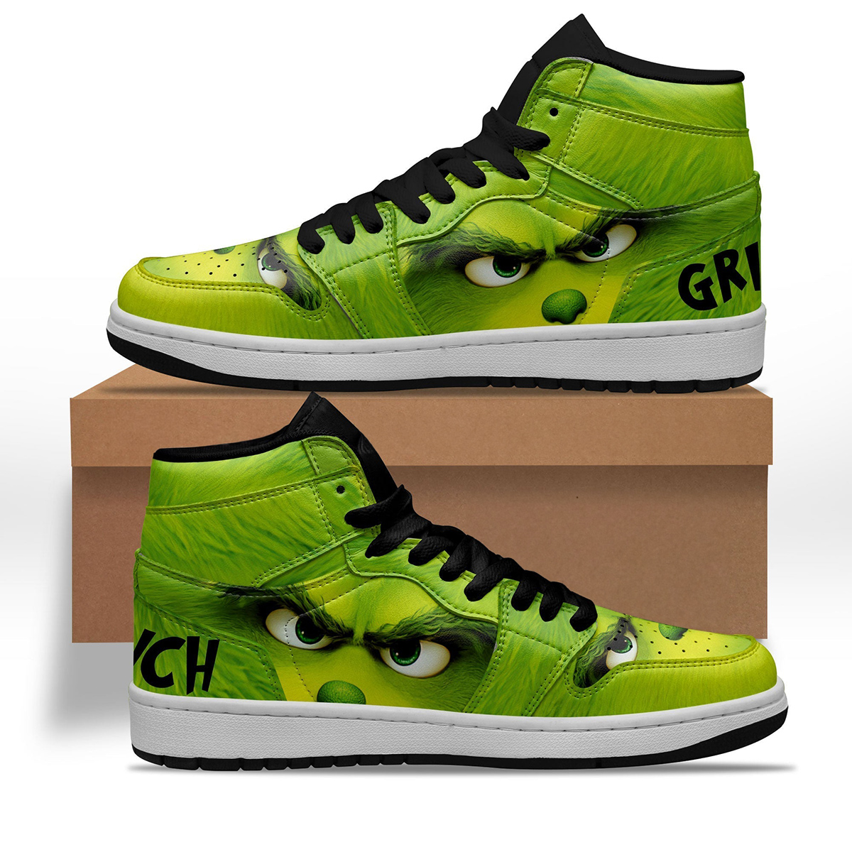 Grinch Costume Sneakers Custom For Christmas