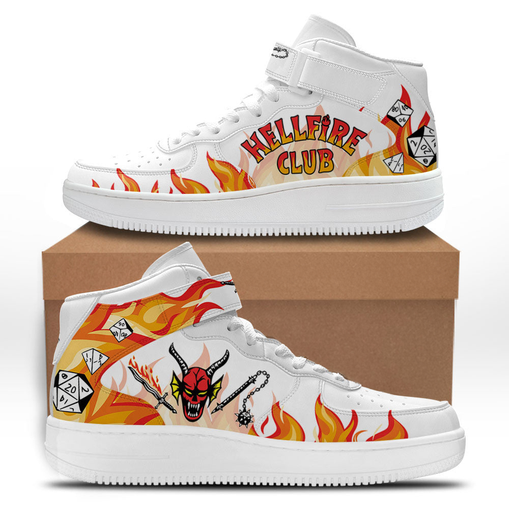 Stranger Things Hellfire Club Sneakers Custom Mid Shoes