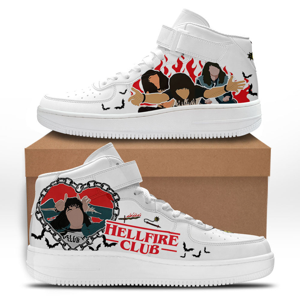 Stranger Things Hellfire Club Eddie Munson Custom Mid Shoes