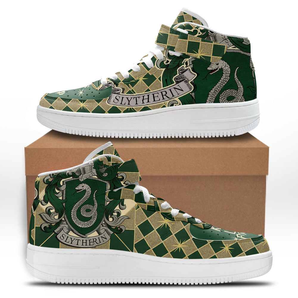 Slytherin Mid Shoes Custom Harry Potter Sneakers Fans