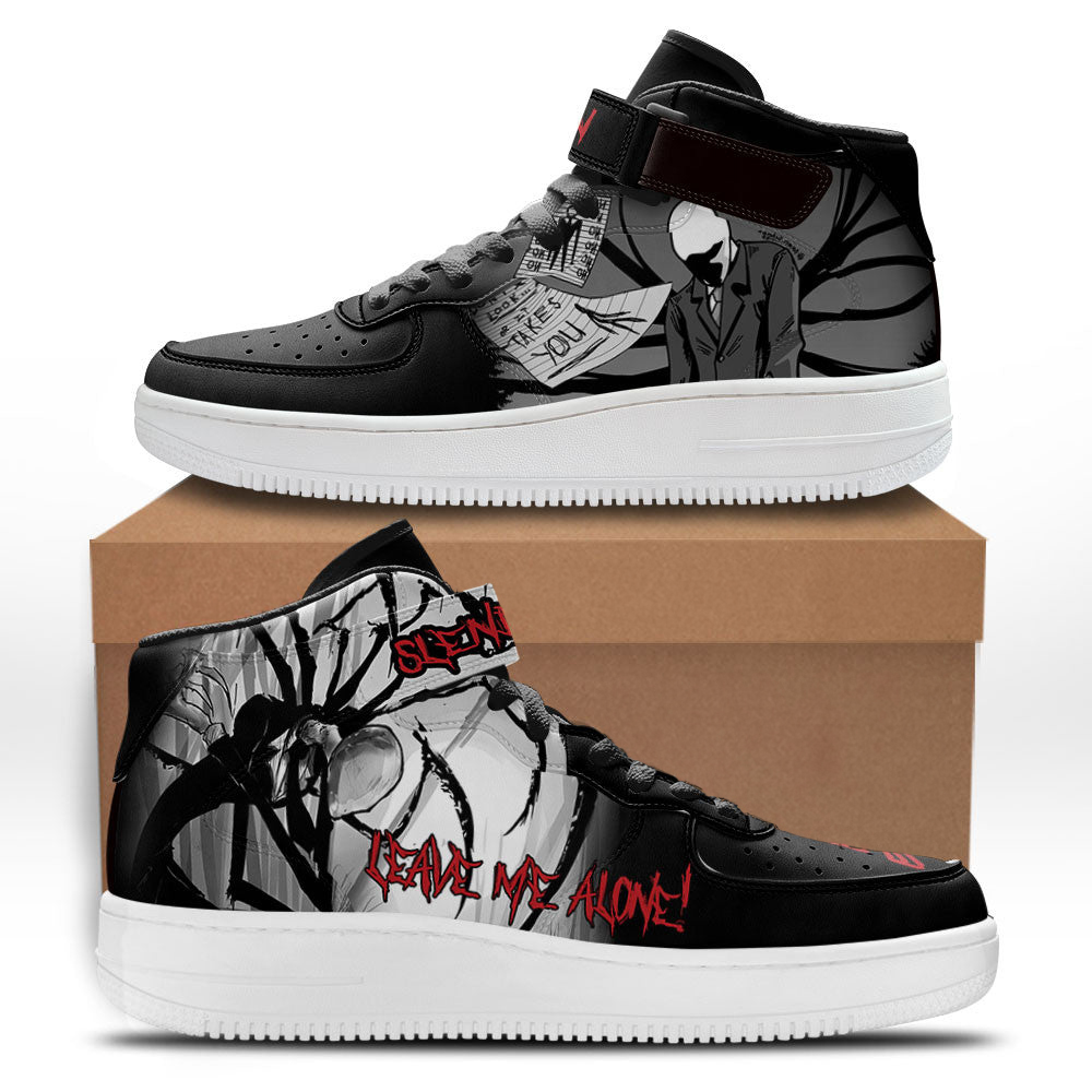 Slenderman Shoes Mid Custom Sneakers For Horror Fans