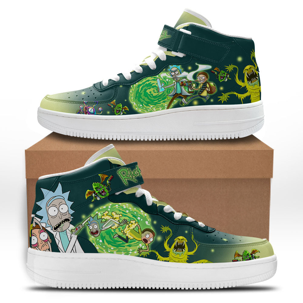 Rick and Morty Mid Shoes Custom Sneakers For Fans