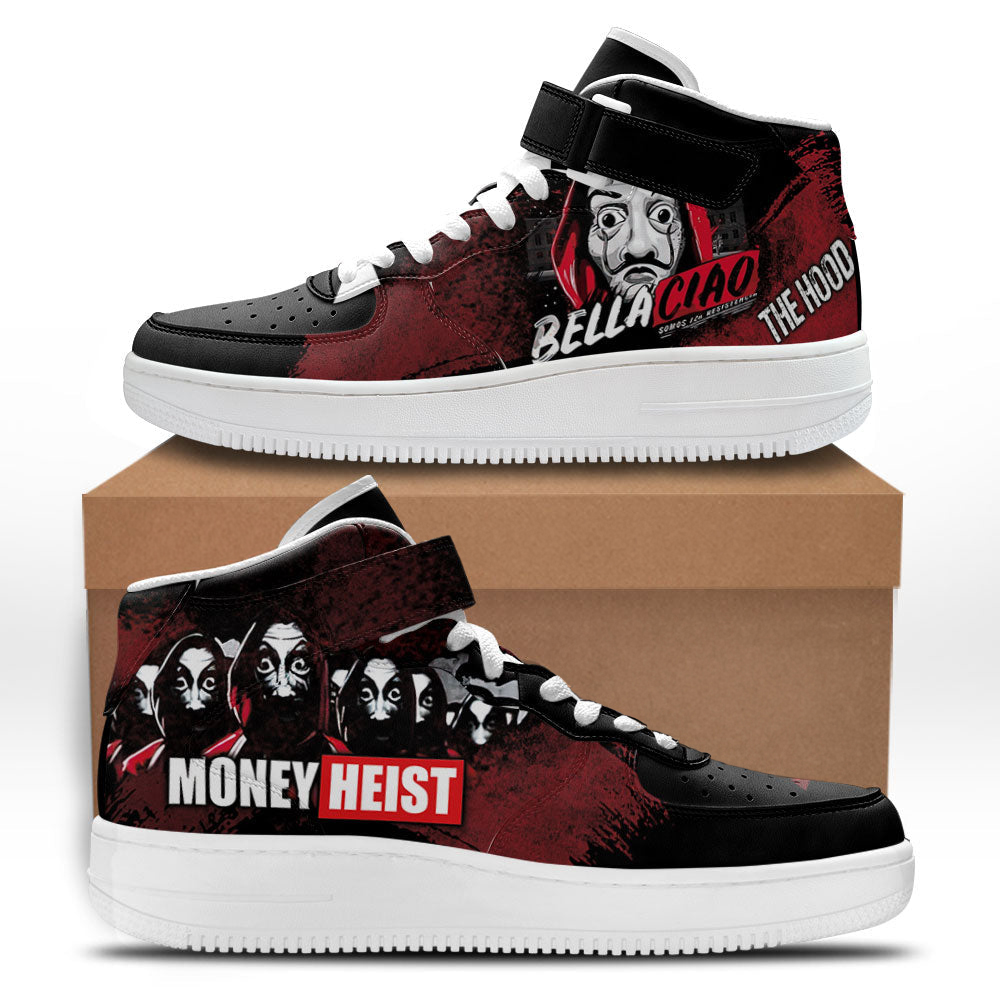 Money Heist Mid Shoes Custom Sneakers For Fans