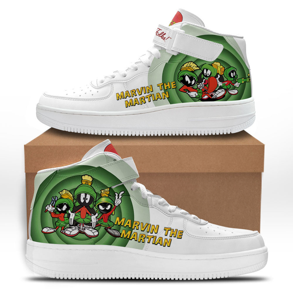 Marvin the Martian Mid Shoes Custom Looney Tunes Sneakers