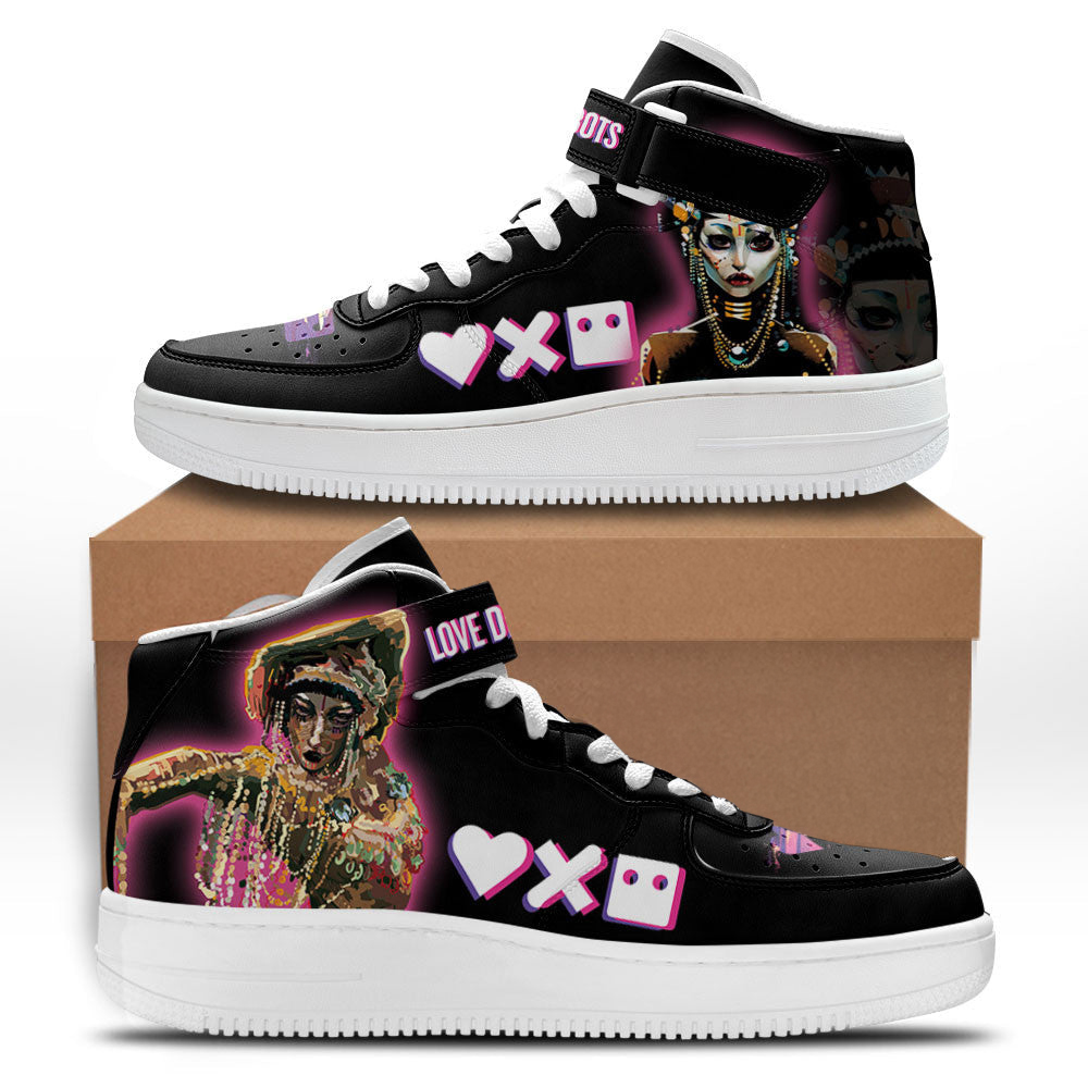 Jibaro Mid Shoes Custom Love, Death & Robots Sneakers