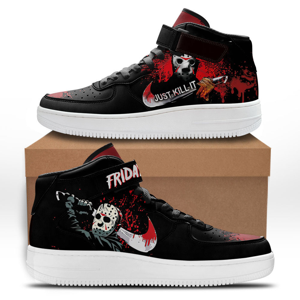 Jason Voorhees Shoes Mid Custom Just Kill It For Horror Fans