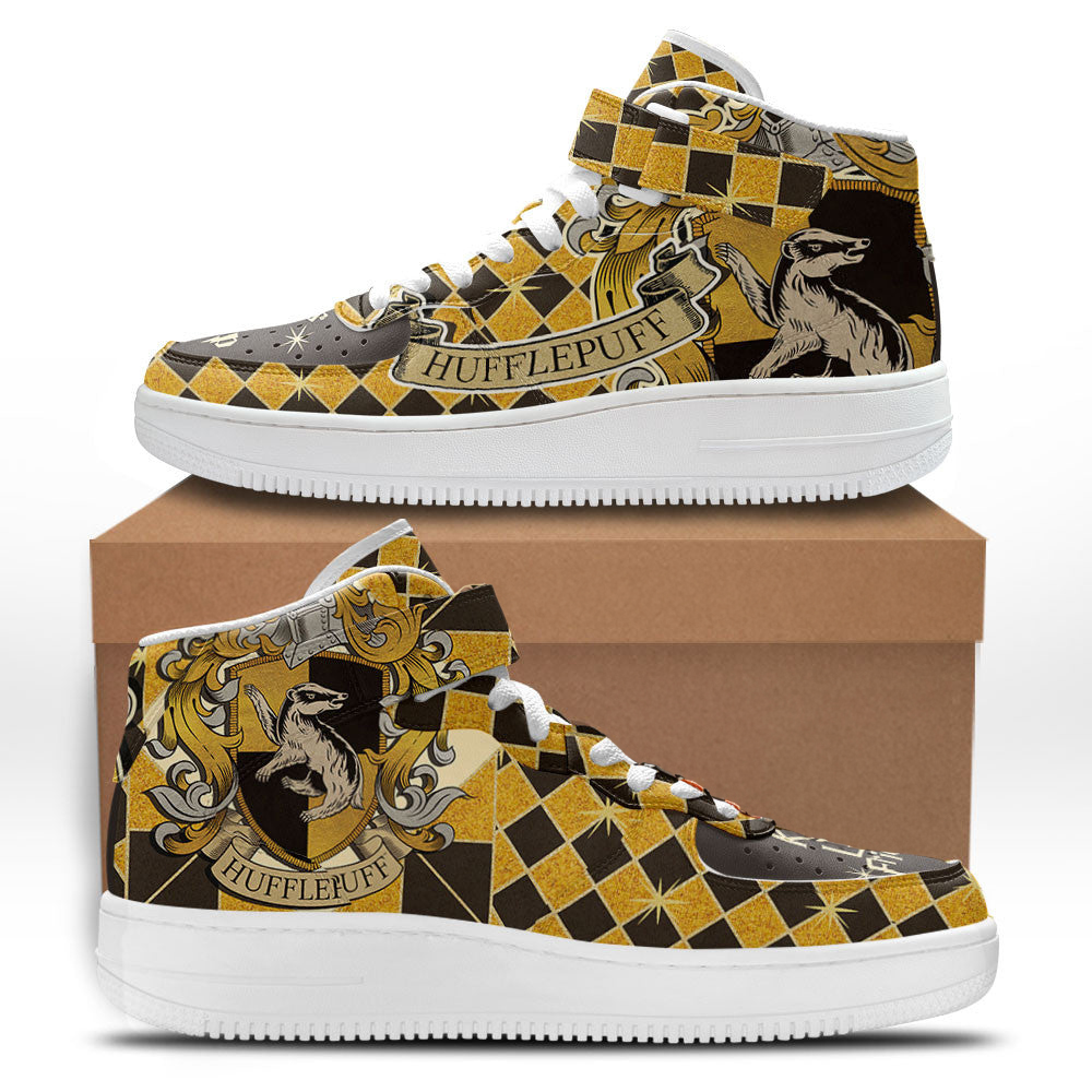 Hufflepuff Mid Shoes Custom Harry Potter Sneakers Fans