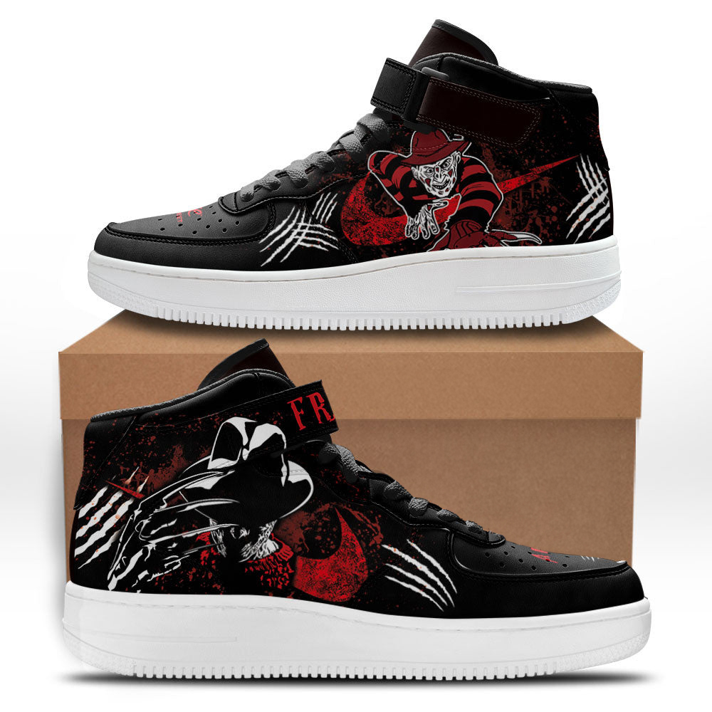 Freddy Krueger Shoes Mid Custom Sneakers For Horror Fans