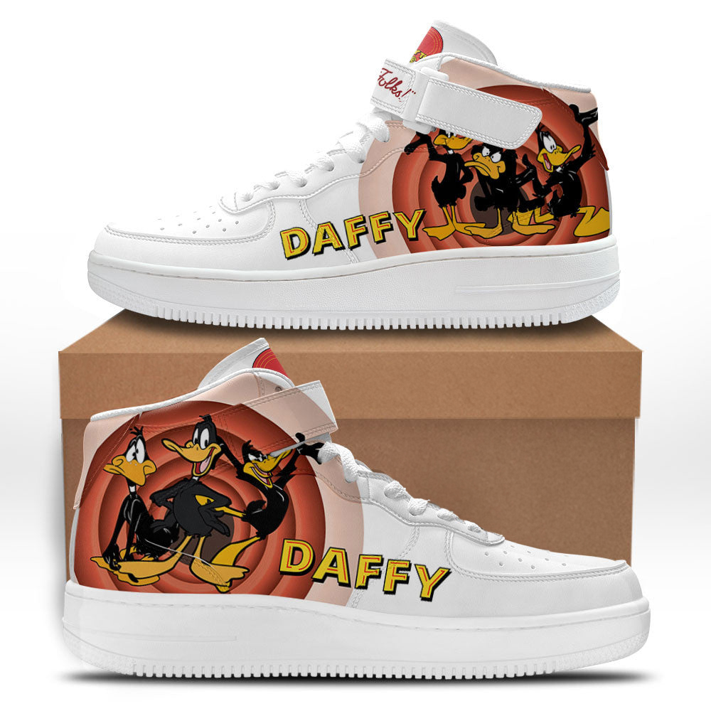 Daffy Duck Mid Shoes Custom Looney Tunes Sneakers