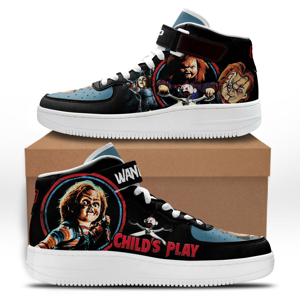 Chucky Shoes Custom Child’s Play Mid Sneakers