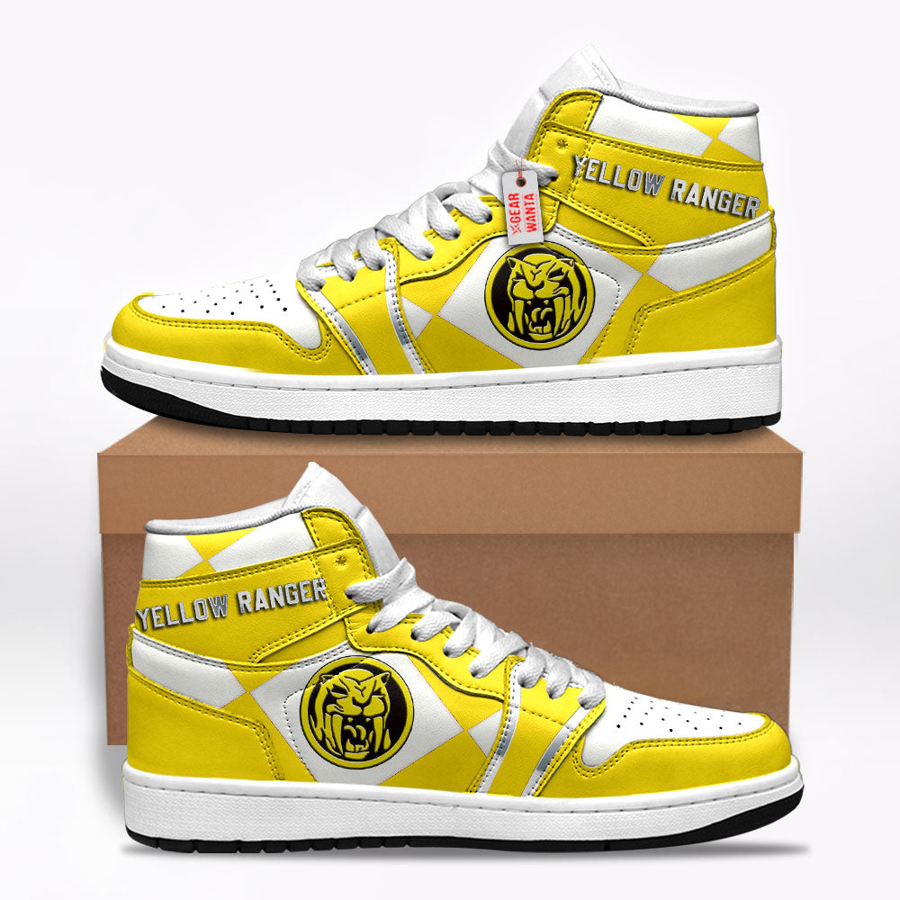 Yellow Ranger Mighty Morphin Power Rangers Shoes Custom Sneakers