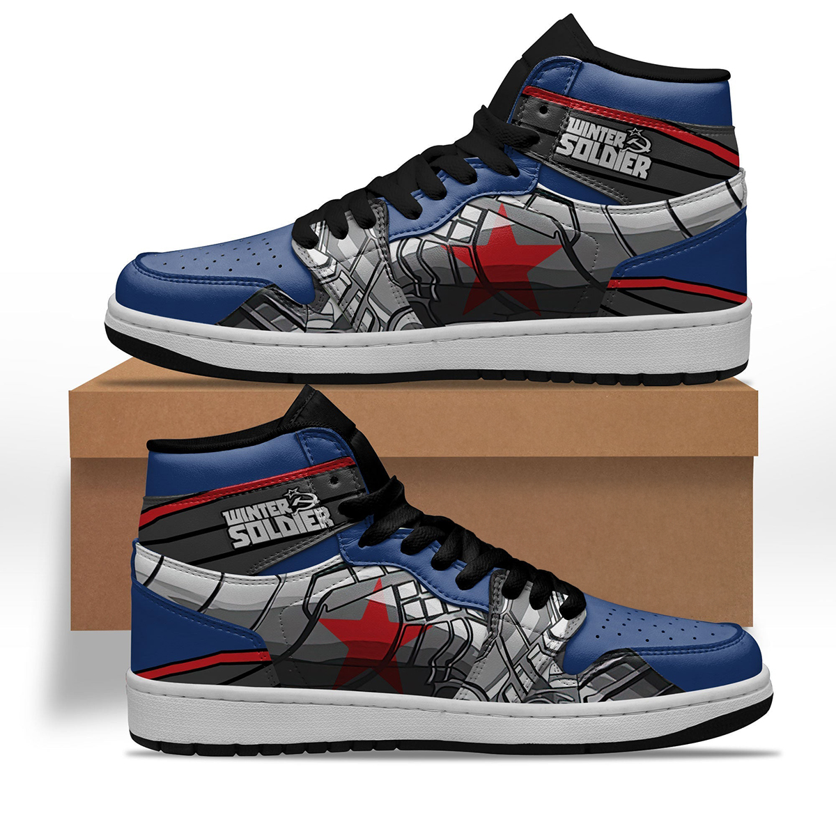 Winter Soldier Shoes Custom Super Heroes Sneakers