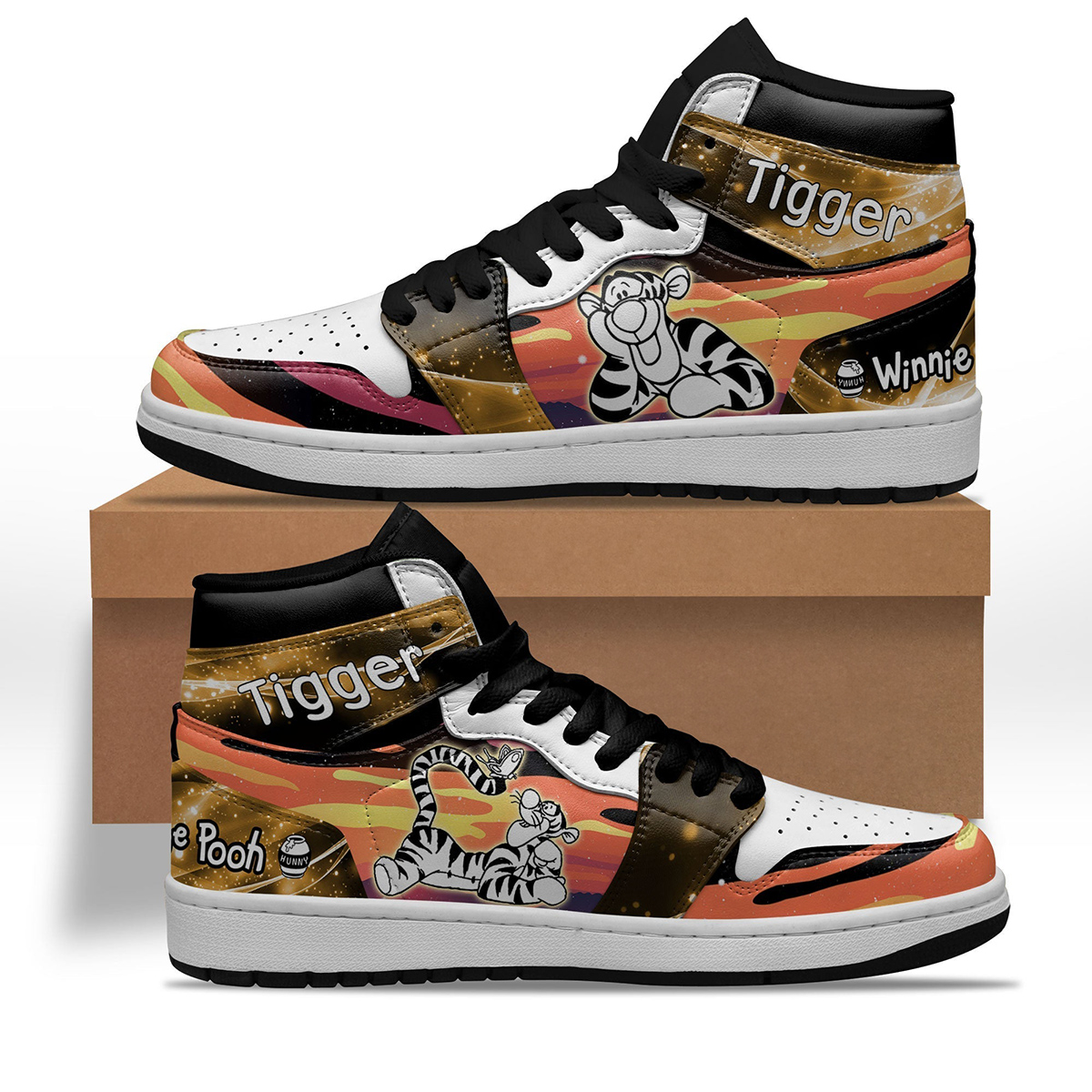 Winnie the Pooh Silhouette Shoes Custom For Fans Sneakers
