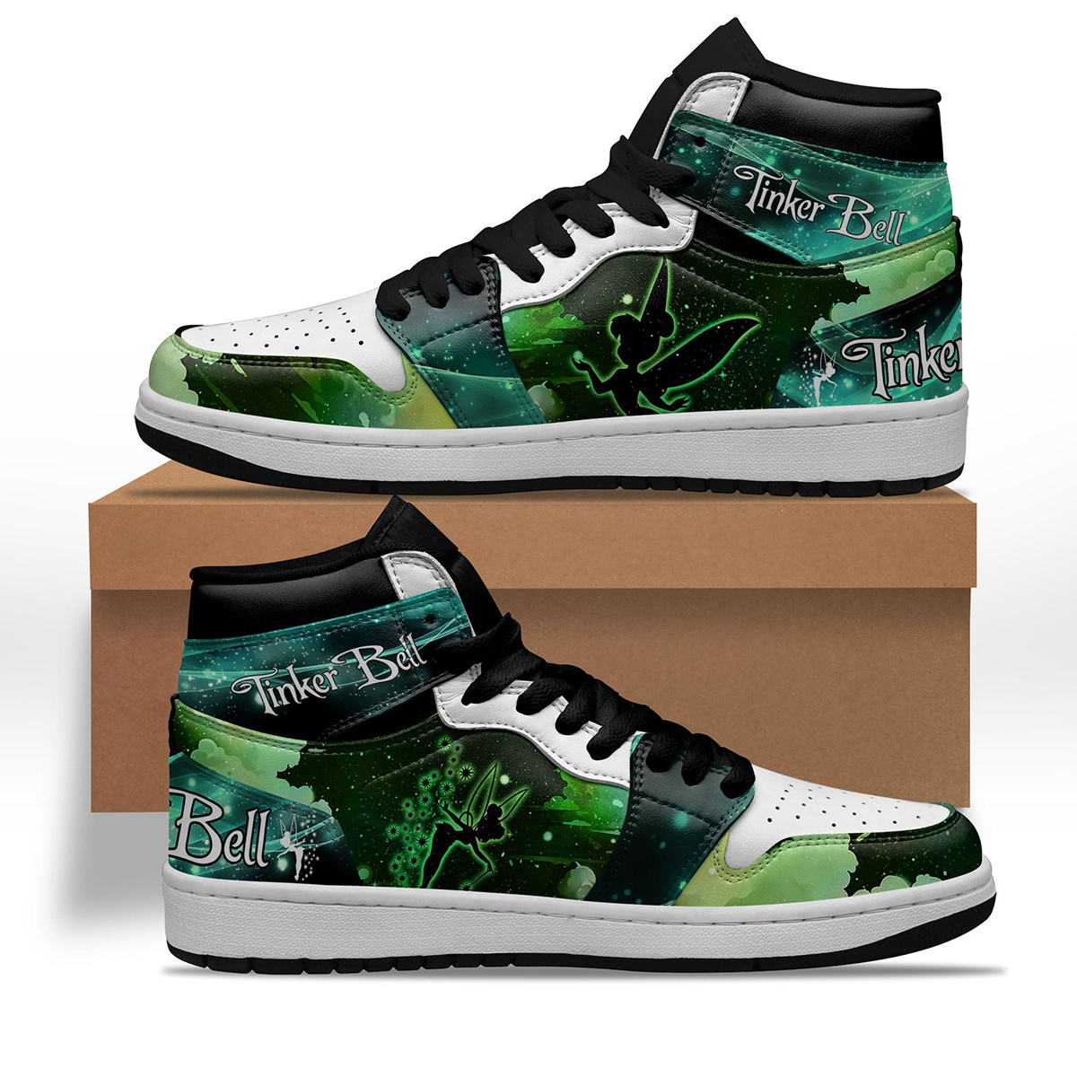 Tinker Bell Silhouette Shoes Custom For Fans Sneakers