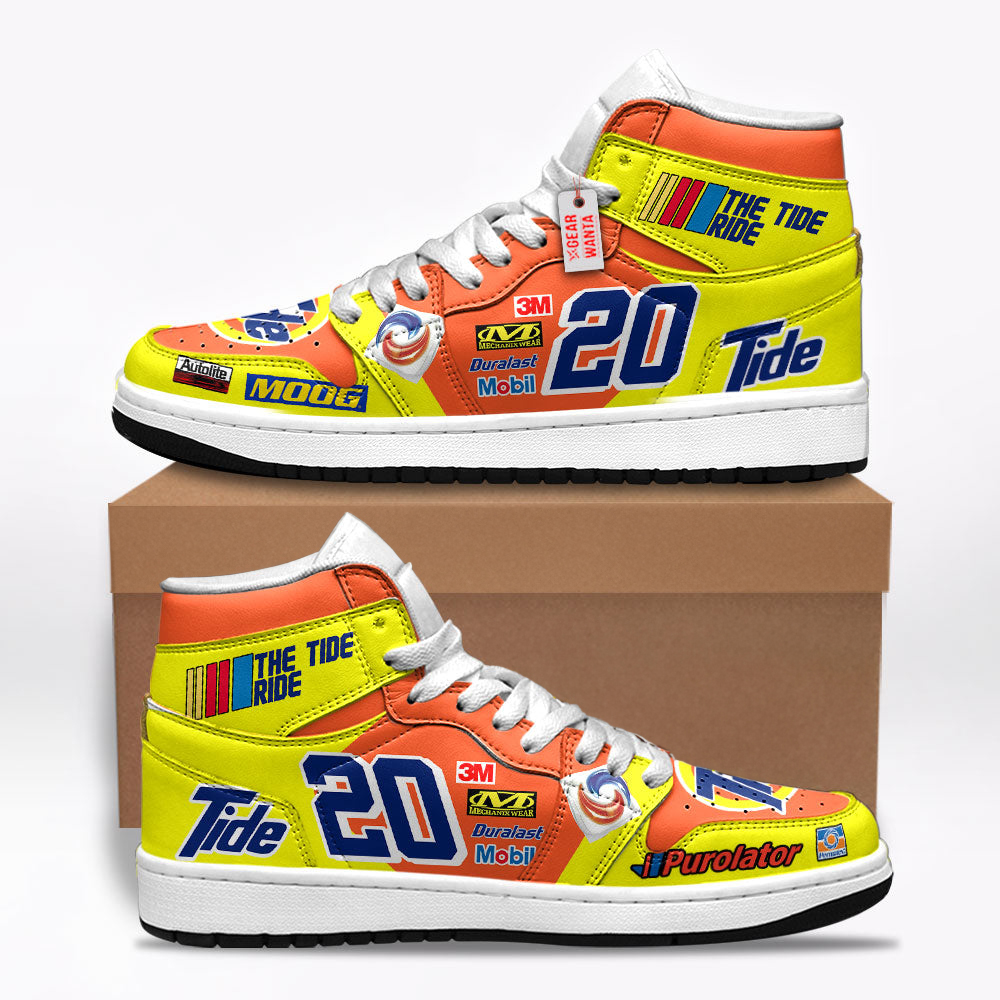 The Tide Ride Shoes Custom #20 Car Race Sneakers For Fans