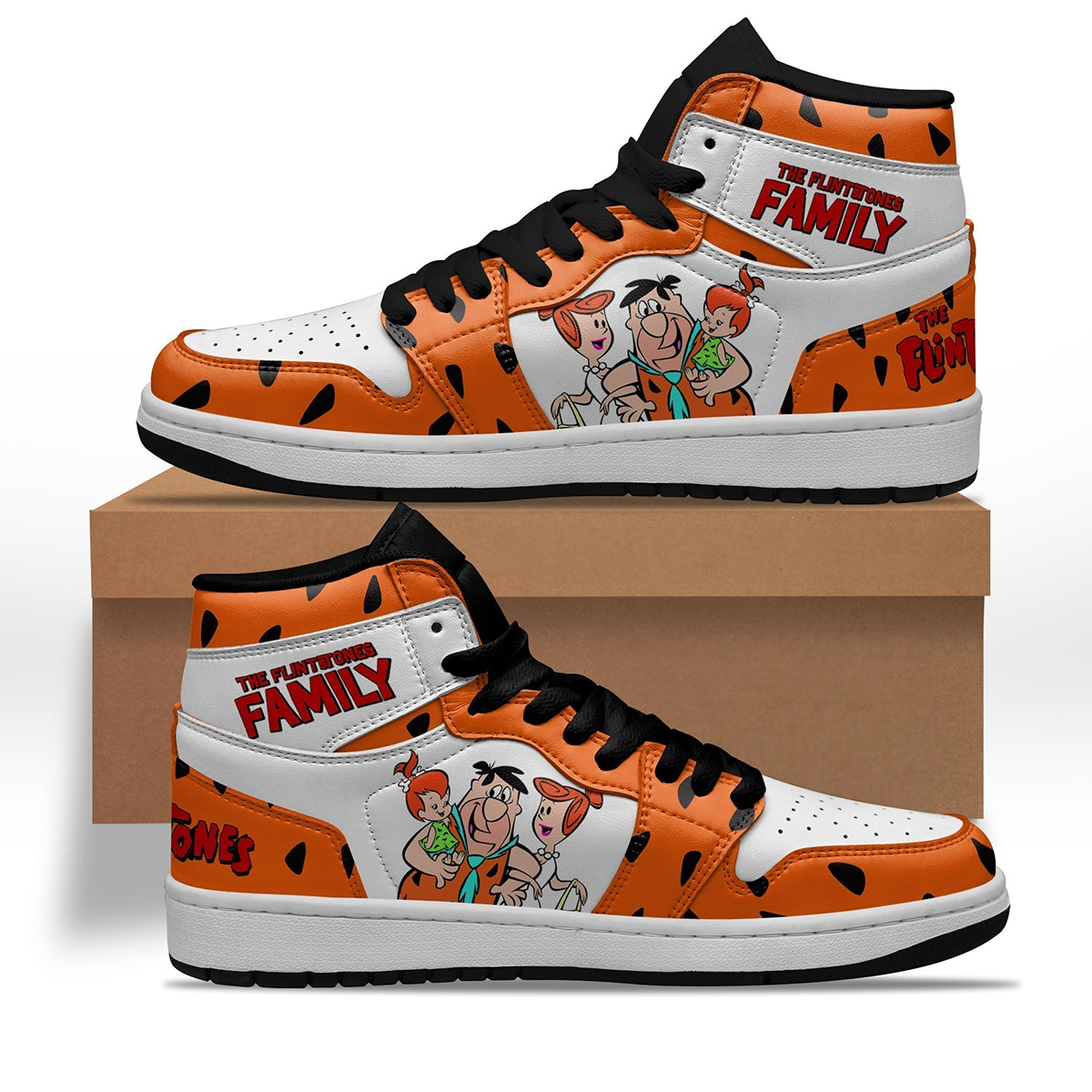The Flintstones Family Sneakers Custom Shoes