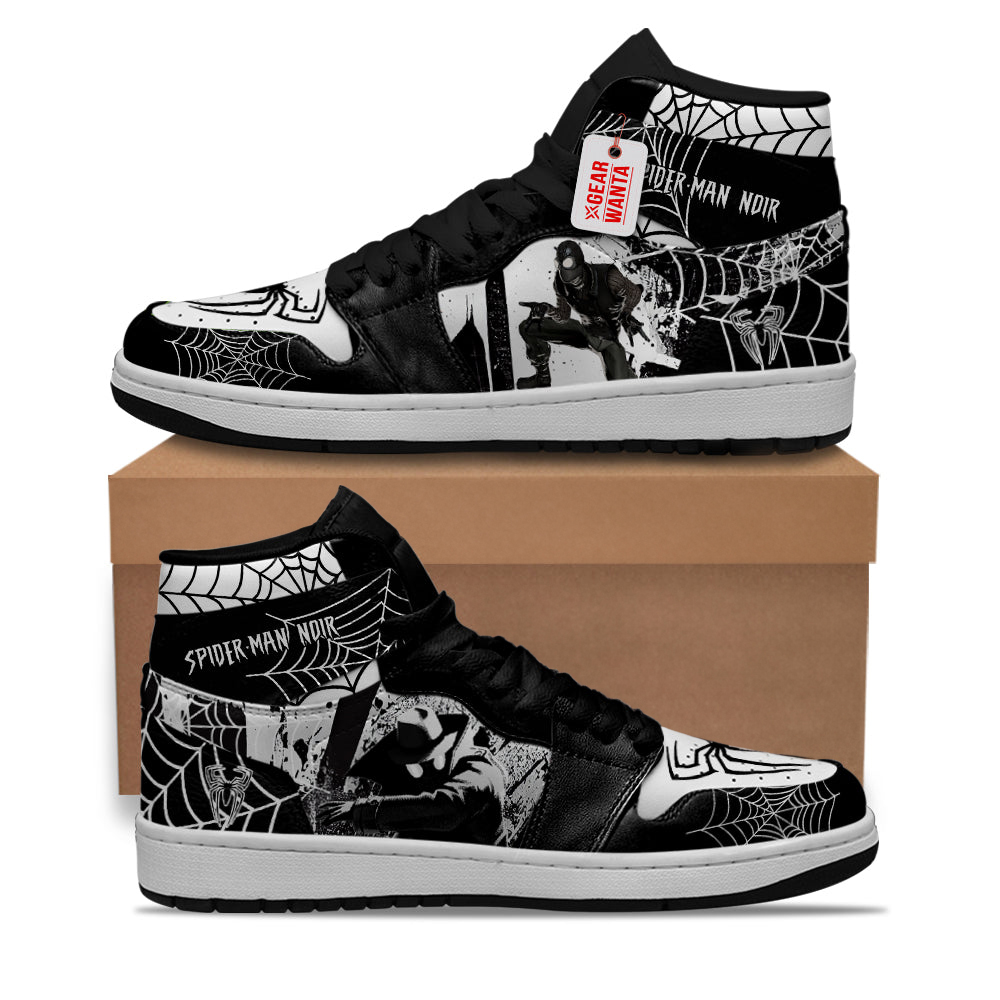 Spider-Man Noir Spider-Verse Shoes Custom Sneakers For Fans