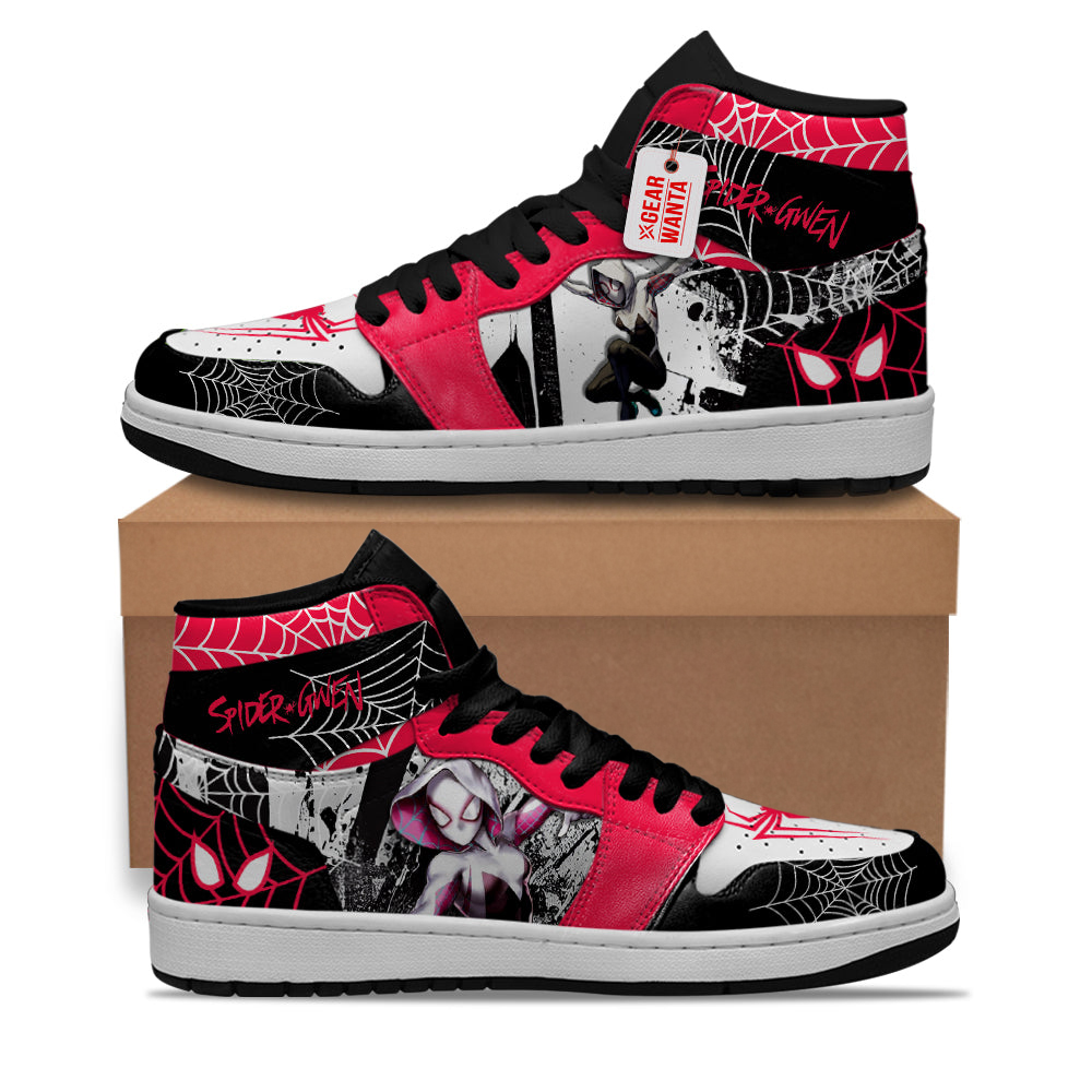 Spider Gwen Spider-Verse Shoes Custom Sneakers For Fans