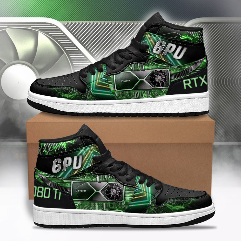 RTX 3080 Gaming Shoes Custom Sneakers Gifts Idea For Fans