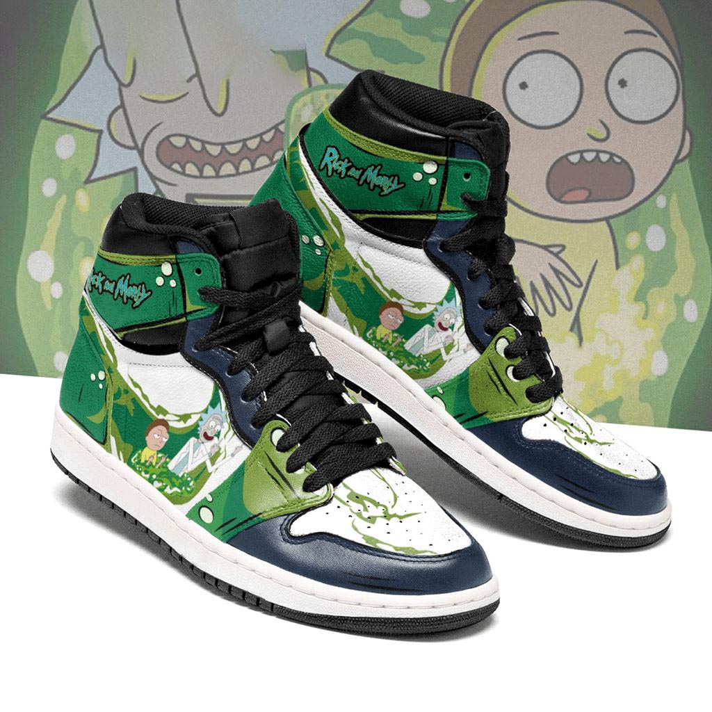 Rick And Morty Sneakers Custom Funny Finger