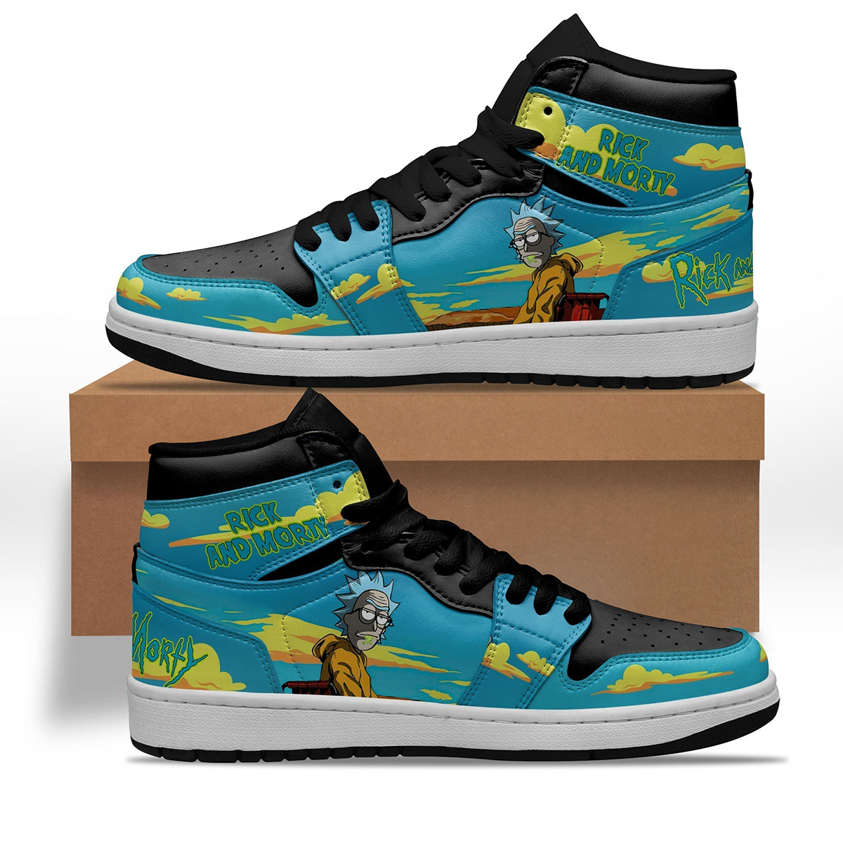 Rick and Morty Crossover Breaking Bad Sneakers Custom Shoes