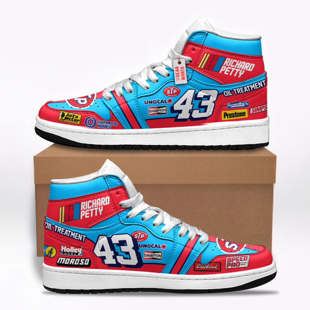 Richard Petty Shoes Custom #43 Cars Race Sneakers