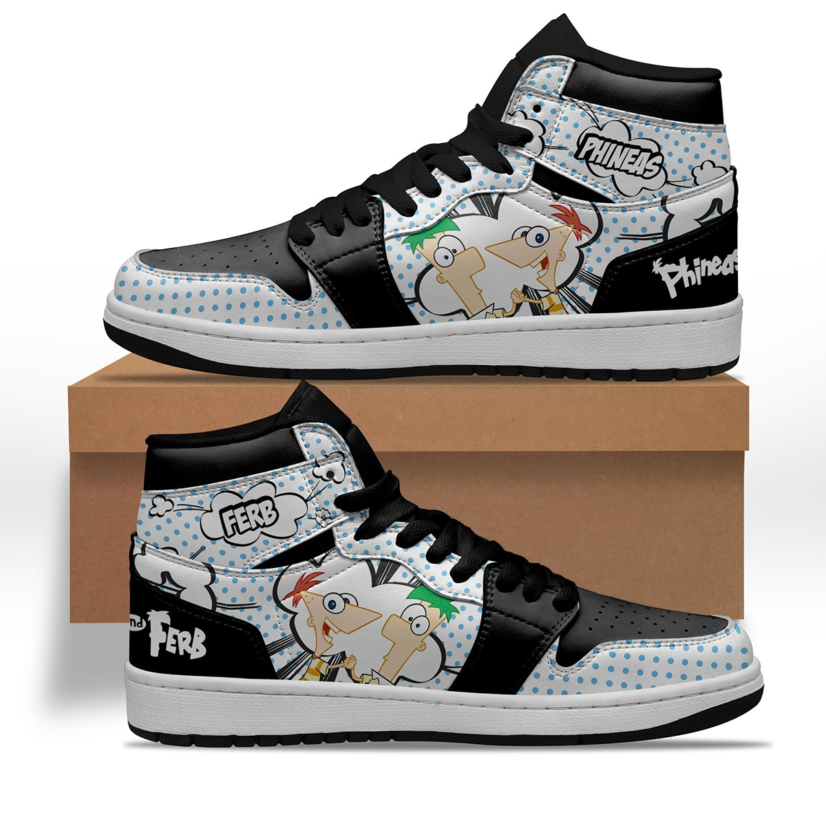 Phineas Flynn and Ferb Fletcher Sneakers Custom Shoes