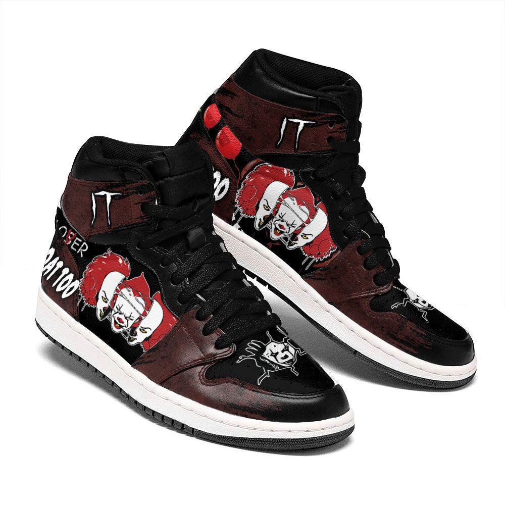 Pennywise IT Shoes Custom Horror Face Sneakers