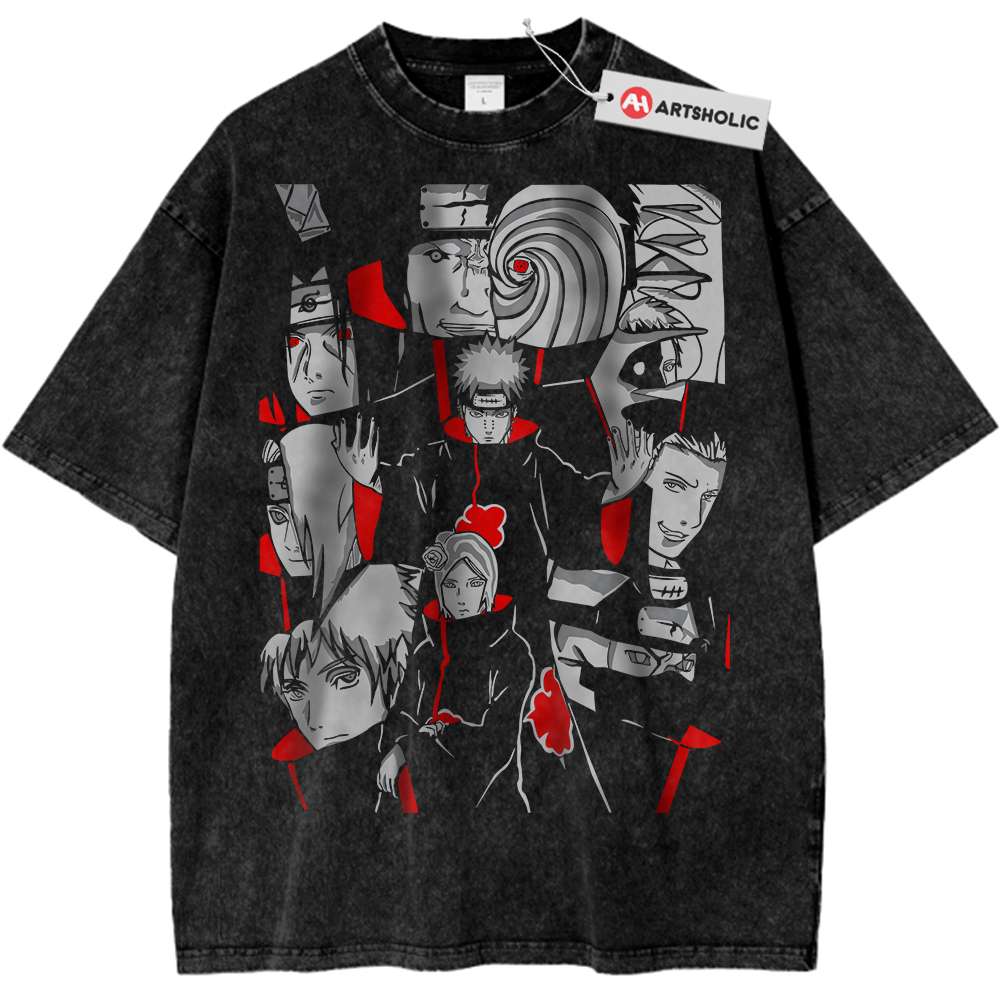 Akatsuki Shirt, Naruto Shirt, Anime Shirt, Vintage Tee