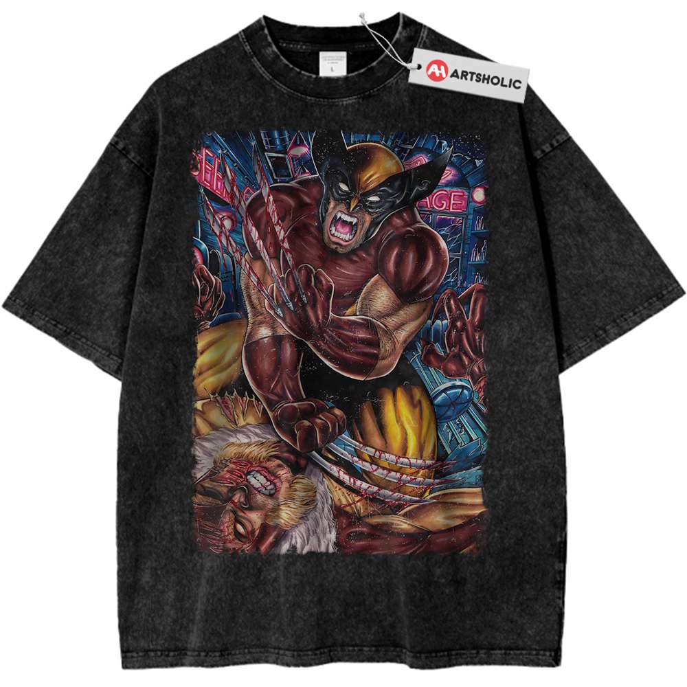 Wolverine Vs. Sabretooth Shirt, X-Men Shirt, Marvel Comics Shirt, Vintage Tee