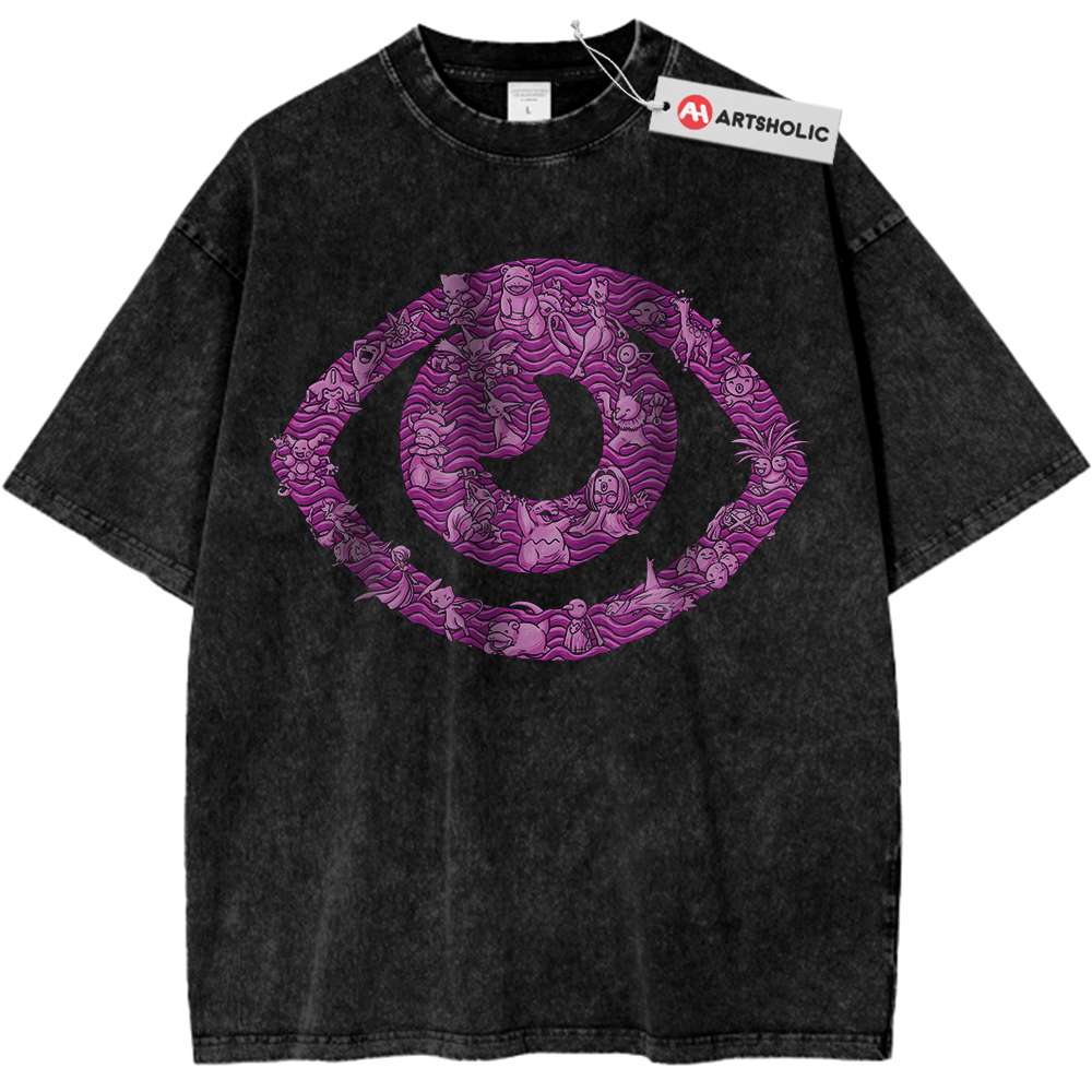 Psychic-Type Pokemon Shirt, PKM Shirt, Anime Shirt, Vintage Tee
