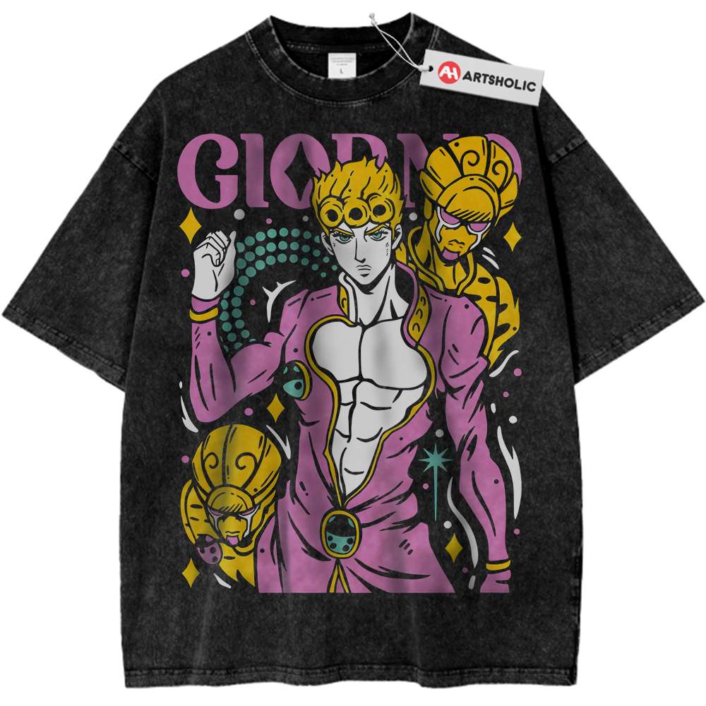 Giorno Giovanna Shirt, JoJo’s Bizarre Adventure Shirt, Anime Shirt, Vintage T-Shirt