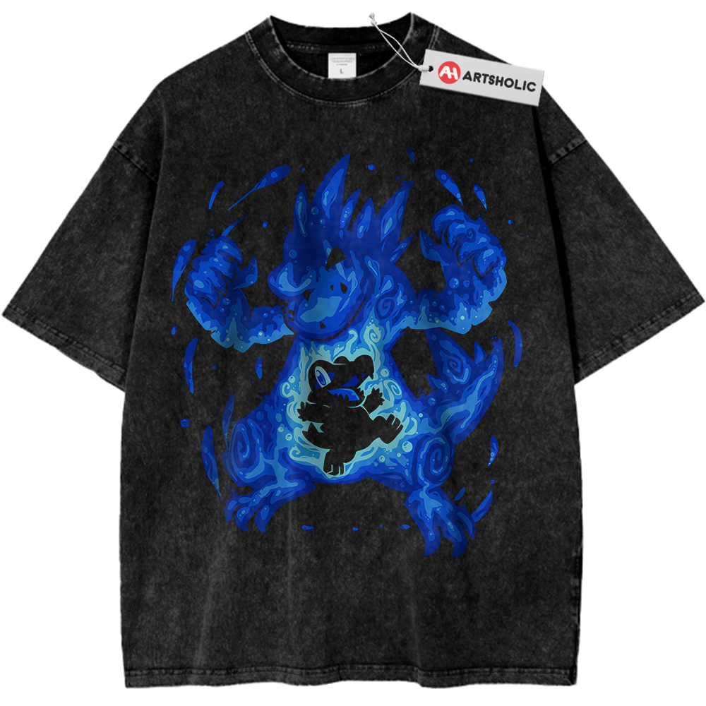 Totodile vs Feraligatr Shirt, Pokemon Shirt, PKM Shirt, Anime Shirt, Vintage T-Shirt