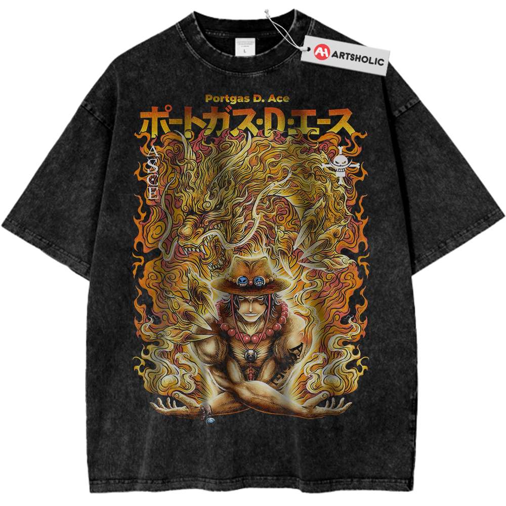 Portgas D Ace Shirt, One Piece Shirt, Anime Shirt, Vintage Tee