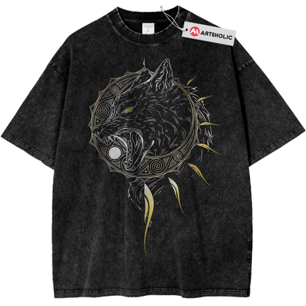 Hati Wolf Shirt, Norse Mythology Shirt, Vintage T-Shirt