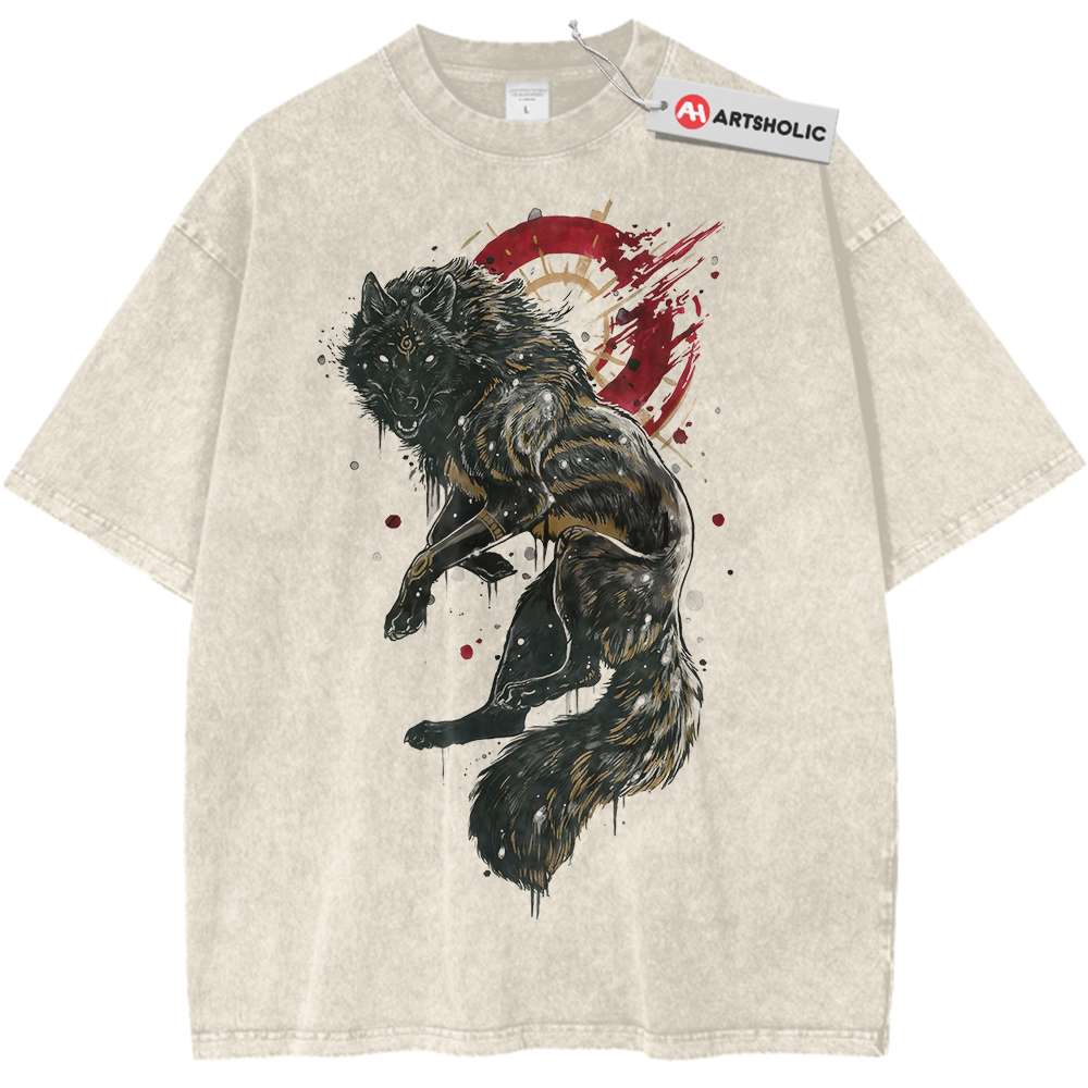 Lunar Wolf Shirt, Animal Shirt, Vintage T-Shirt