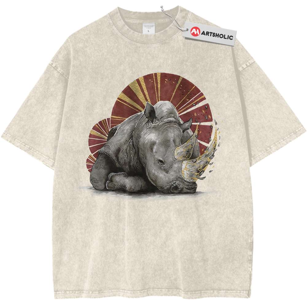 Majestic Rhino Shirt, Wildlife Animal Shirt, Vintage Tee