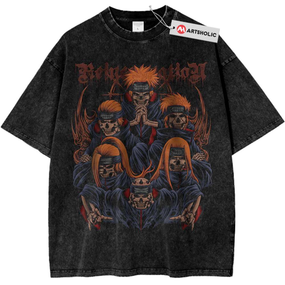Skull Pain – Nagato Uzumaki Shirt, Naruto Shirt, Anime Shirt, Vintage T-Shirt