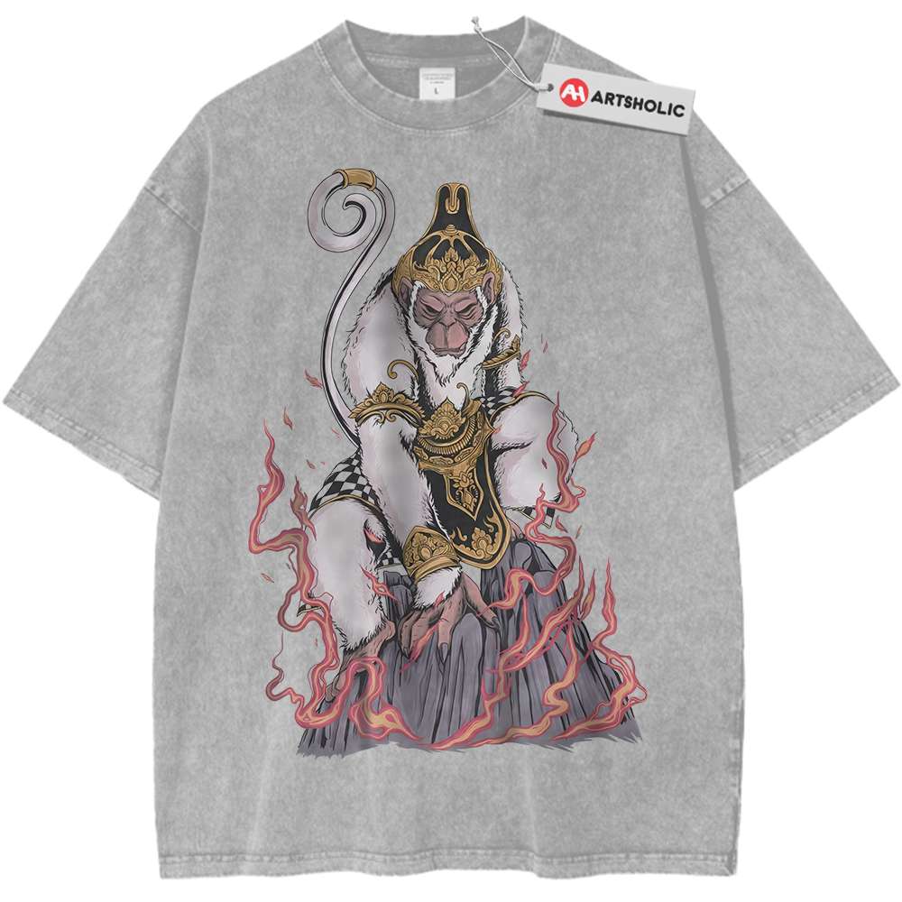 Fire Warrior Hanuman Shirt, Thai and Hindu Mythology Shirt, Vintage T-Shirt