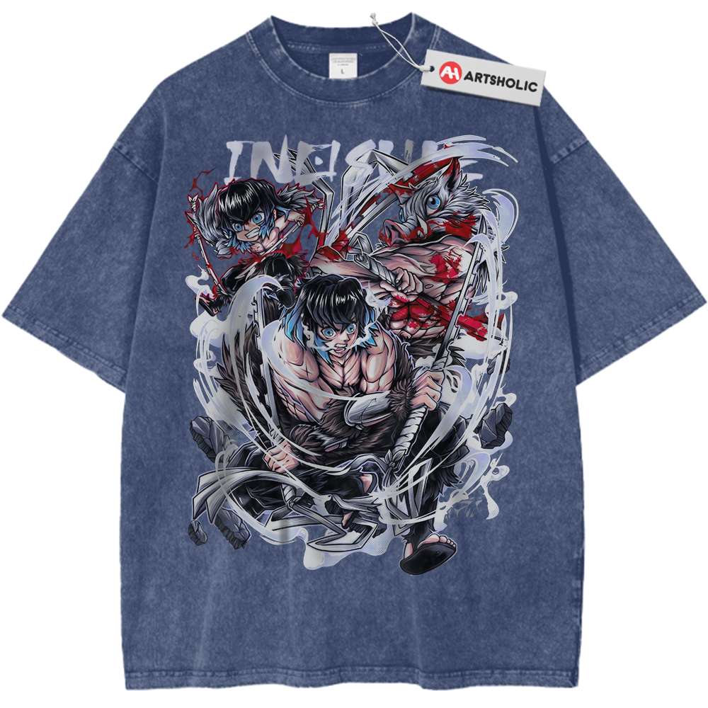 Inosuke Hashibira Shirt, Demon Slayer Shirt, Anime Shirt, Vintage T-Shirt