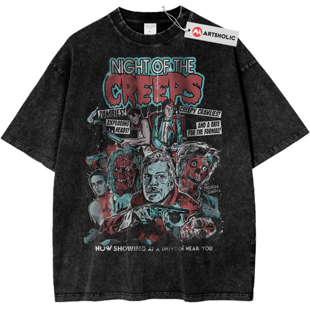 Night of the Creeps Shirt, Halloween Shirt, Horror Movie Shirt, Vintage T-Shirt